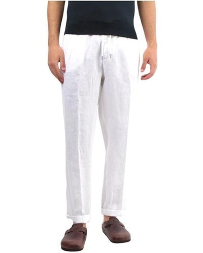 40weft Trousers > slim-fit trousers - Blanc