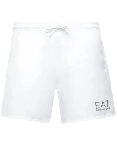 EA7 Meeres-shorts mit elastischem bund - Weiß