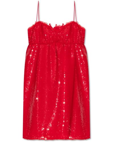 Ganni Short Dresses - Red