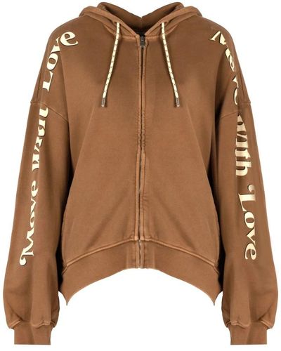 Pinko Sweatshirts & hoodies > zip-throughs - Marron