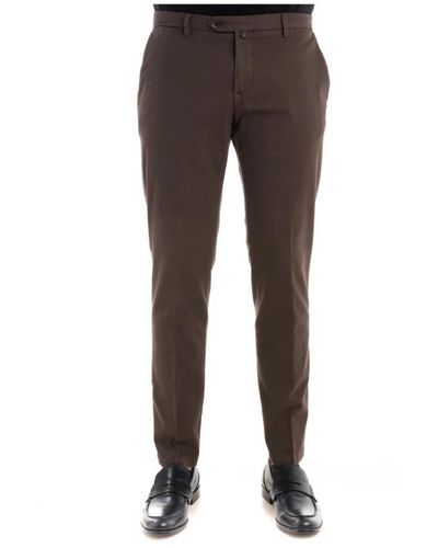 BRIGLIA Suit Trousers - Brown