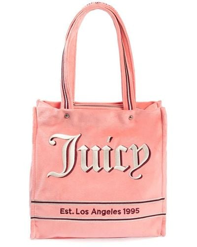 Juicy Couture Velvet shopper pink/lemonade/white