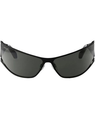 Off-White c/o Virgil Abloh Luna sonnenbrille für stilvollen sonnenschutz - Grau