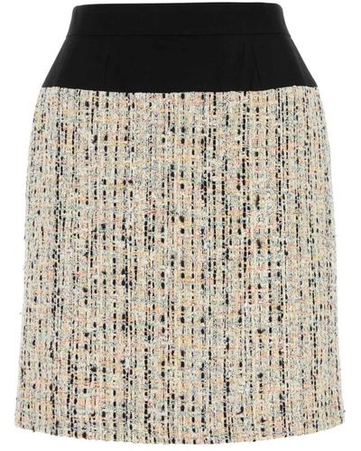 Alexander McQueen Mehrfarbiger boucle-rock - Natur