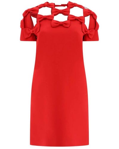 Valentino Besticktes crepe couture kleid - Rot