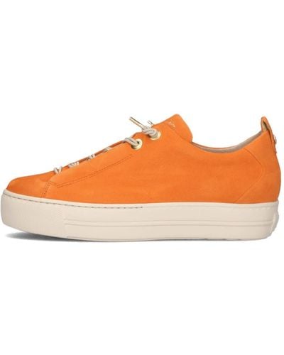 Paul Green Slip-on sneaker mit plateausohle - Orange