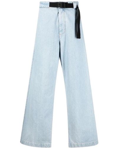 Moncler Jeans in denim con cintura - Blu