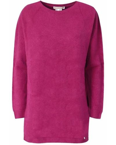 Kocca Langer pullover mit seitenschlitzen - Pink