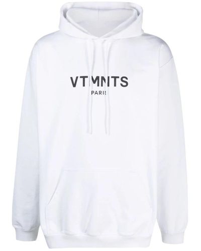 VTMNTS Logo kapuzenpullover in weiß