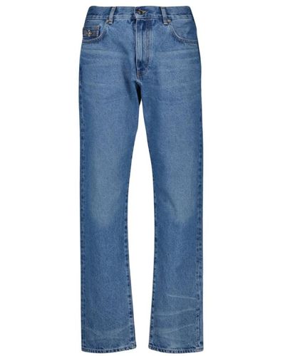 Versace Gerade bein denim jeans blau gewaschen