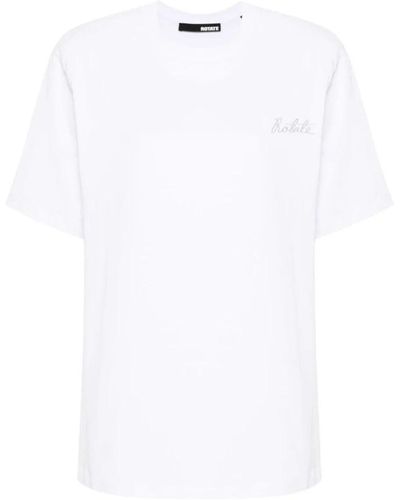 ROTATE BIRGER CHRISTENSEN Stilvolles boxy t-shirt für frauen - Weiß