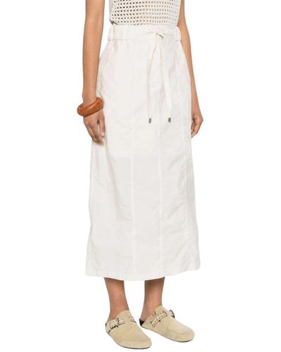 Brunello Cucinelli Midi Skirts - White