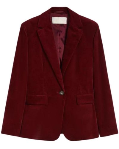 iBlues Bordeaux velvet blazer chaqueta - Morado