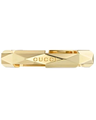Gucci Bague Link to Love cloutée - Métallisé