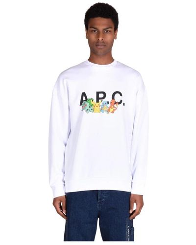 A.P.C. Baumwoll-sweatshirts - Weiß
