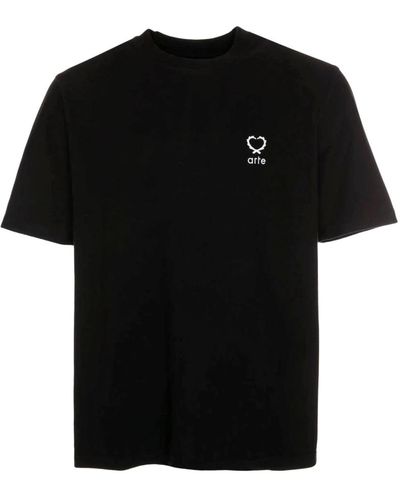 Arte' Herzdruck casual t-shirt - Schwarz