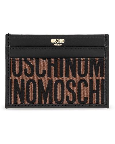 Moschino Porta carte con logo - Nero