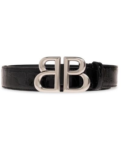 Balenciaga Cinturón con logotipo - Negro