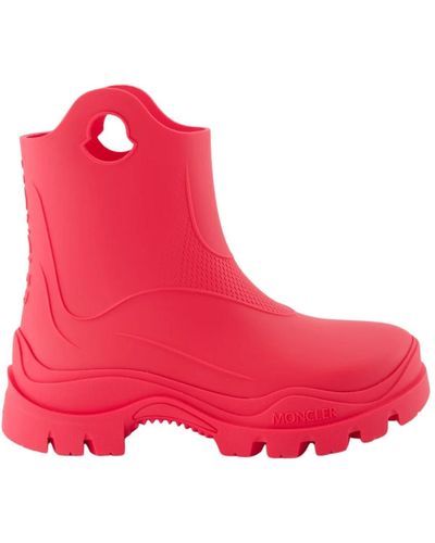 Moncler Slip-on runde zehen geprägte logo stiefel,regenstiefel wasserdicht pvc runde zehe - Pink