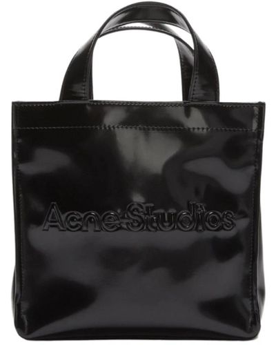 Acne Studios Schwarze logo mini shopper tasche