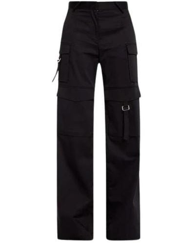 IRO Pantalones negros de talle alto y corte ancho