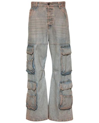 DIESEL Hellblaue denim jeans mit logo patch - Grau