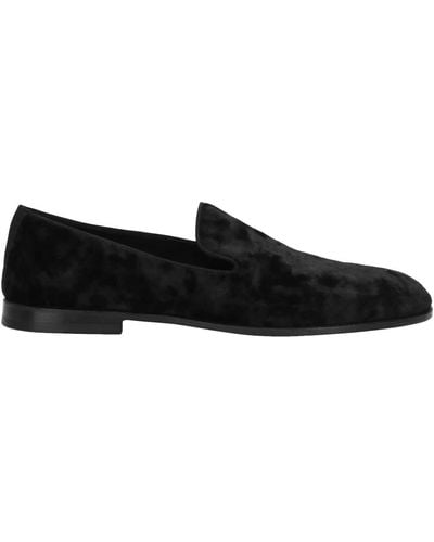 Dolce & Gabbana Samt loafers schwarz made in italy