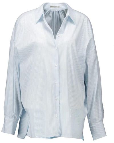 DRYKORN Effie camicia a righe blu chiaro