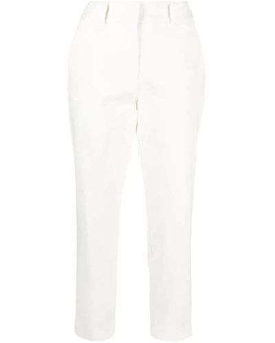 Eleventy Cropped Trousers - White