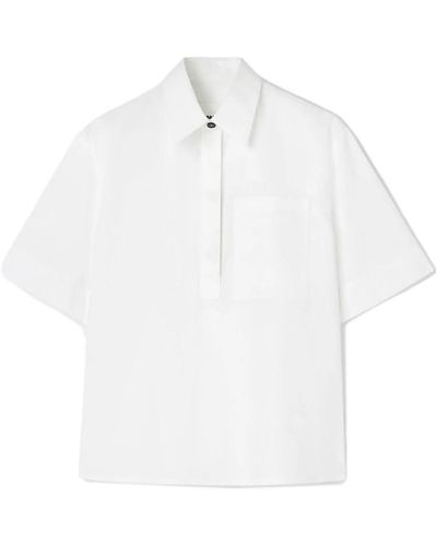 Jil Sander Camisetas y polos de algodón blanco