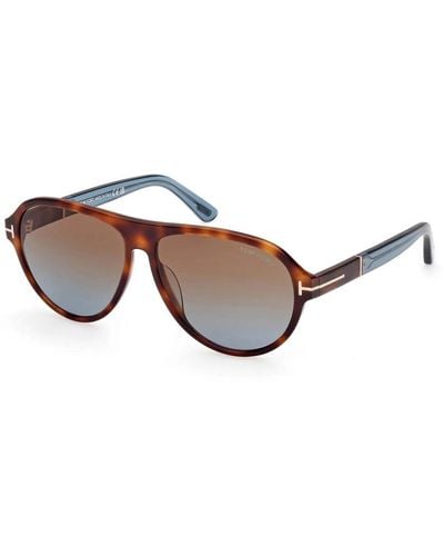 Tom Ford Acetat-sonnenbrille quincy für männer - Braun