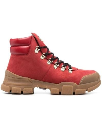Love Moschino Lace-Up Boots - Red