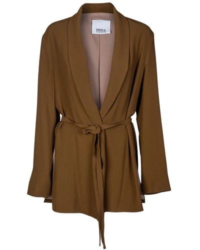 Erika Cavallini Semi Couture Coats > belted coats - Marron