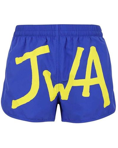 JW Anderson Logo badehose, strandmode upgrade für männer - Blau