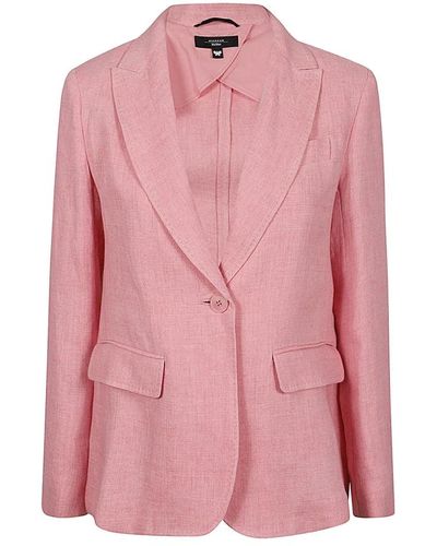 Weekend by Maxmara Giacca monopetto in lino - Rosa