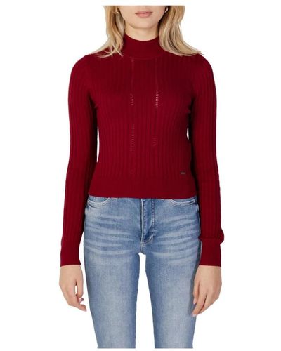 Pepe Jeans Round-Neck Knitwear - Red