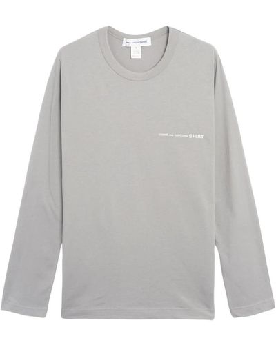 Comme des Garçons Langarm t-shirt mit logo - Grau