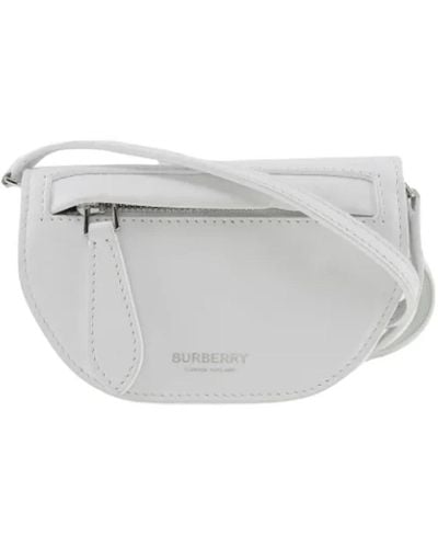 Burberry Elegante borsa a tracolla in pelle bianca - Bianco