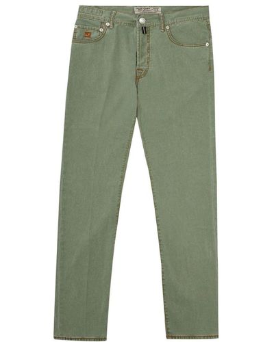Jacob Cohen Pantaloni jeans verdi lavati - Verde