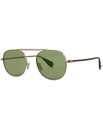 Garrett Leight Goldene flache tortoise sonnenbrille,sunglasses - Grün