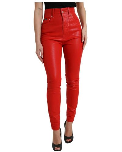 Dolce & Gabbana Trousers > skinny trousers - Rouge