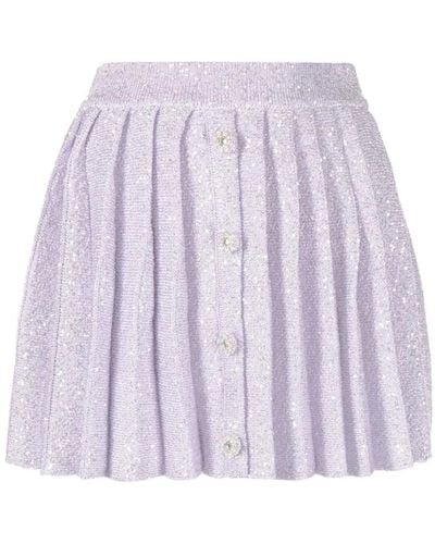 Self-Portrait Short Skirts - Purple
