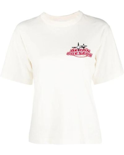 Heron Preston Camiseta sponsor logo blanca - Blanco