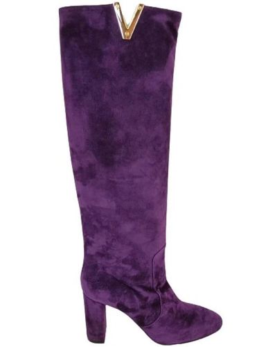 Via Roma 15 High Boots - Purple