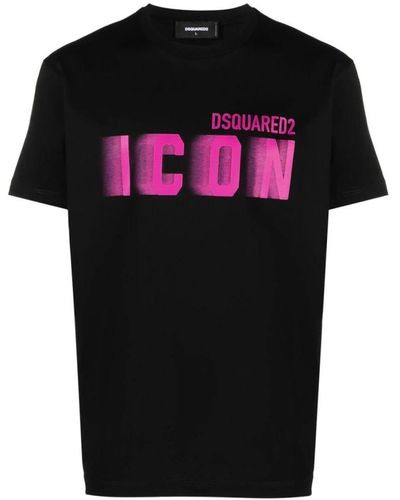 DSquared² Stylische t-shirts für männer und frauen - Schwarz