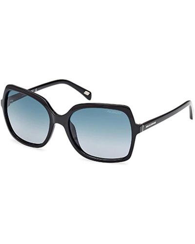Skechers Polarisierte schwarze sonnenbrille se6293-01d - Blau