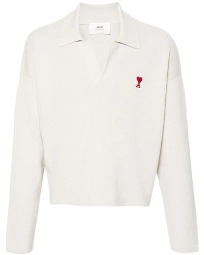 Ami Paris Polo Shirts - White
