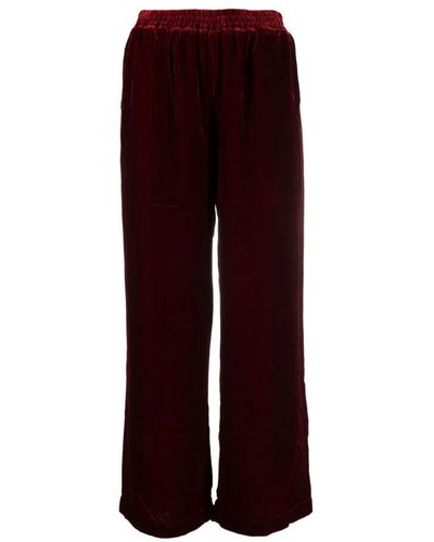 Gold Hawk Wide Trousers - Red