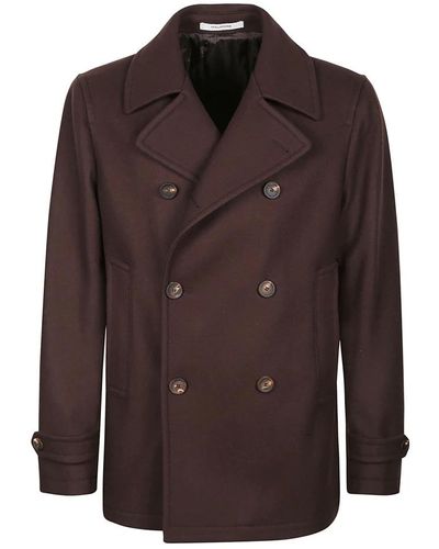 Tagliatore Double-Breasted Coats - Brown