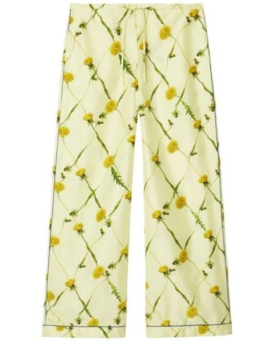 Burberry Wide Pants - Yellow